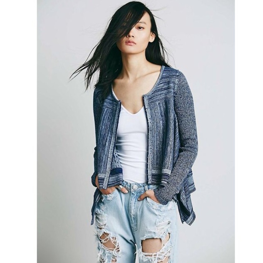 Free People NWT True Blue Never Again Cardigan